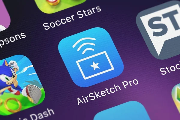 Лондон Великобританія Жовтня 2018 Ікона Мобільної Програми Airsketch Pro Від — стокове фото