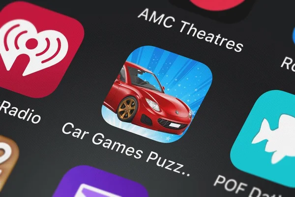 Лондон Великобритания Октября 2018 Года Икона Мобильного Приложения Car Games — стоковое фото