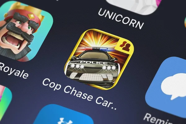 Londýn Velká Británie Října 2018 Screenshot Mobilní Aplikace Cop Chase — Stock fotografie