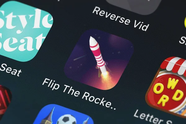 Londres Reino Unido Octubre 2018 Icono Aplicación Móvil Flip Rocket — Foto de Stock