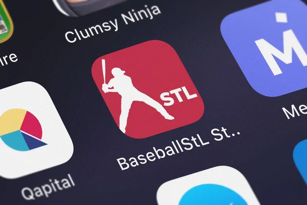 London Egyesült Királyság Október 2018 Screenshot Baseballstl Louis Baseball Mozgatható — Stock Fotó