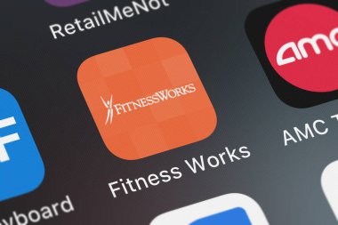 London, Büyük Britanya - 02 Ekim 2018: yakın çekim shot Fitness işleri mobil App Netpulse Inc..