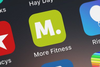 London, Büyük Britanya - 02 Ekim 2018: yakın çekim çekim bir iphone daha Fitness uygulama simgesine Netpulse Inc.