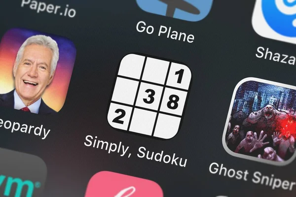 Londres Reino Unido Octubre 2018 Aplicación Móvil Simply Sudoku Familia — Foto de Stock