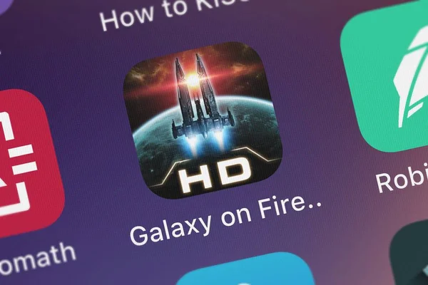 London Egyesült Királyság Október 2018 Ikon Mobil App Galaxy Fire — Stock Fotó