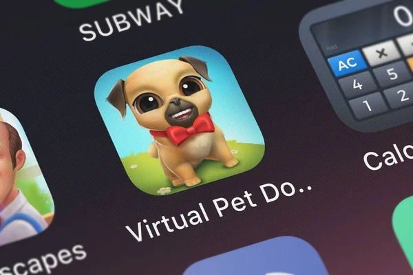 London United Kingdom October 2018 Screenshot Mobile App Virtual Pet — Stock Photo, Image