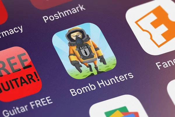 London Wielka Brytania Października 2018 Zrzut Ekranu Aplikacji Mobilnej Bomba — Zdjęcie stockowe