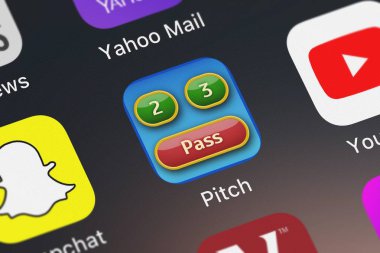 London, Büyük Britanya - 01 Ekim 2018: ekran görüntüsü, Sergey Skosyrev'ın mobil uygulama zifiri..