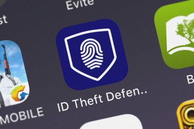 London, Büyük Britanya - 02 Ekim 2018: yakın çekim çekim yasal Hizmetleri A.ş. Pre-Paid ID Theft savunma uygulama simgesini bir iphone üzerinde.