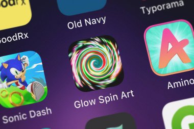 London, Büyük Britanya - 02 Ekim 2018: ekran görüntüsü Natenai Ariyatrakool'ın mobil app kızdırma Spin sanat.