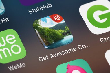 London, Büyük Britanya - 02 Ekim 2018: yakın çekim shot almak harika serin güzel doğa Hd duvar kağıtları mobil App üzerinden Amit Patel.