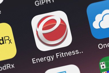 London, Büyük Britanya - 02 Ekim 2018: Screenshot-in enerji Fitness Meksika mobil app iphone üzerinde Netpulse Inc. simgesinden.