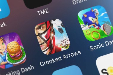 London, Büyük Britanya - 01 Ekim 2018: ekran görüntüsü mobil app eğri ok - ben eğri ok film App'ten John Tapınağı grup Pty Ltd..