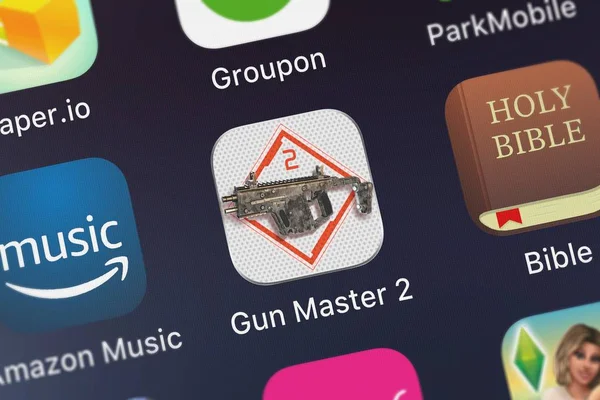 London Verenigd Koninkrijk Oktober 2018 Gun Master Mobiele App Van — Stockfoto