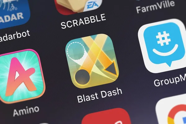 London United Kingdom October 2018 Screenshot Mobile App Blast Dash — Stock Photo, Image