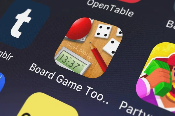 London Verenigd Koninkrijk Oktober 2018 Board Game Tools Mobiele App — Stockfoto