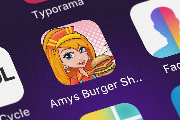 London Verenigd Koninkrijk Oktober 2018 Screenshot Van Amy Burger Shop — Stockfoto