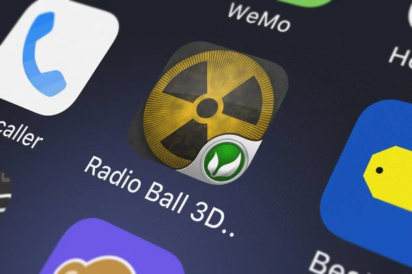 London United Kingdom 2018 Screenshot Der Mobilen App Radio Ball — Stockfoto
