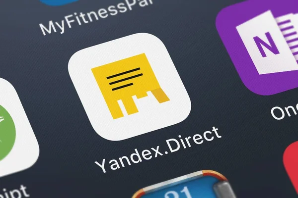 Londres Reino Unido Octubre 2018 Captura Pantalla Aplicación Móvil Yandex — Foto de Stock