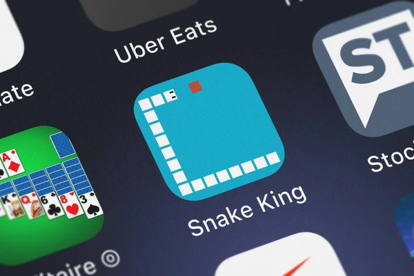London Verenigd Koninkrijk Oktober 2018 Icoon Van Mobiele App Snake — Stockfoto