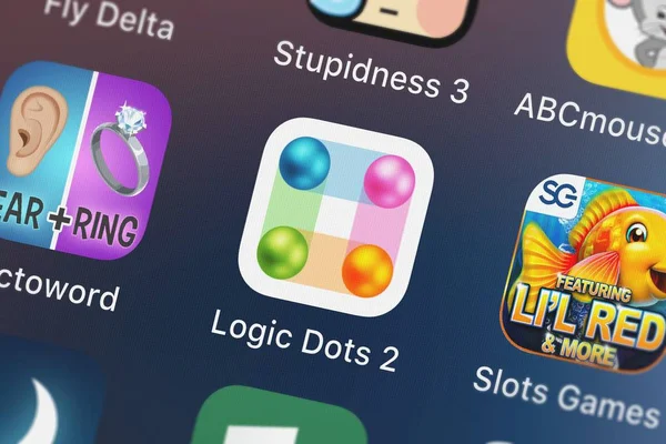 London Verenigd Koninkrijk Oktober 2018 Logic Dots Mobiele App Van — Stockfoto