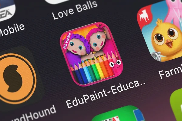 London Vereinigtes Königreich Oktober 2018 Nahaufnahme Der Beliebten App Edupaint — Stockfoto