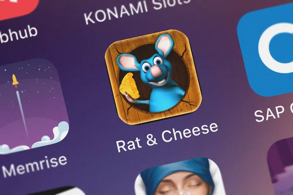 London Verenigd Koninkrijk Oktober 2018 Rat Kaas Mobiele App Van — Stockfoto