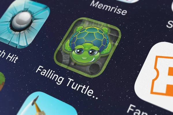 Londres Royaume Uni Octobre 2018 Application Mobile Falling Turtles Fates — Photo