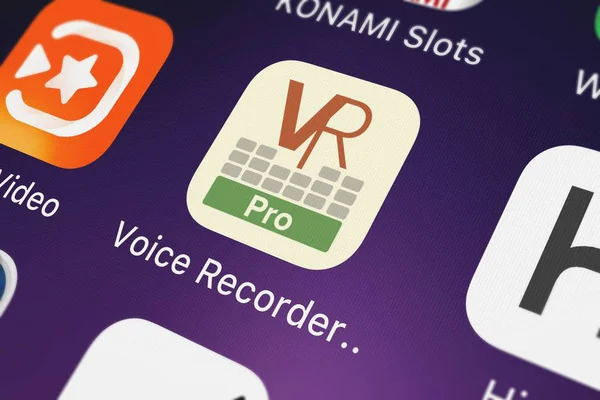 Londres Reino Unido Octubre 2018 Aplicación Móvil Voice Recorder Pro — Foto de Stock