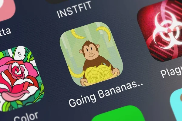 London Vereinigtes Königreich Oktober 2018 Screenshot Der Kostenlosen Bananen Spiele — Stockfoto