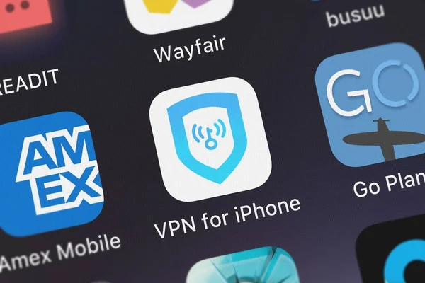 Londres Reino Unido Octubre 2018 Primer Plano Vpn Para Iphone — Foto de Stock