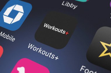 London, Büyük Britanya - 02 Ekim 2018: ekran görüntüsü Anuj Seth mobil app egzersiz + - Aralık sayacı.