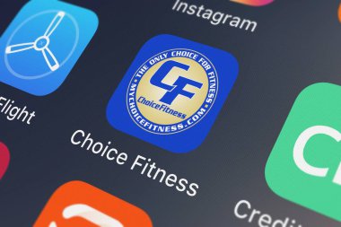 London, Büyük Britanya - 02 Ekim 2018: ekran görüntüsü Netpulse Inc.'in mobil app seçim Fitness.