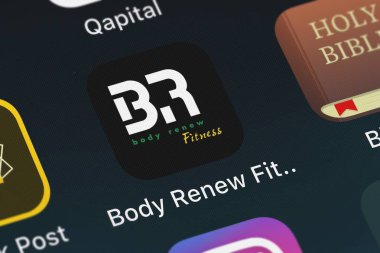 London, Büyük Britanya - 02 Ekim 2018: yakın çekim çekim bir iphone vücut Fitness yenilemek uygulama simgesine Netpulse Inc.