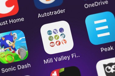 London, Büyük Britanya - 02 Ekim 2018: ekran görüntüsü Netpulse Inc.'in mobil app Mill Valley Fitness.