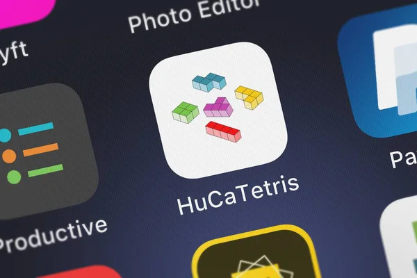 London United Kingdom October 2018 Screenshot Hucatetris Mobile App Hung — Stock Photo, Image