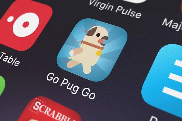 London Verenigd Koninkrijk Oktober 2018 Pug Mobiele App Van Squad — Stockfoto