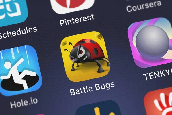 Londres Royaume Uni Octobre 2018 Application Mobile Battle Bugs Appturn — Photo