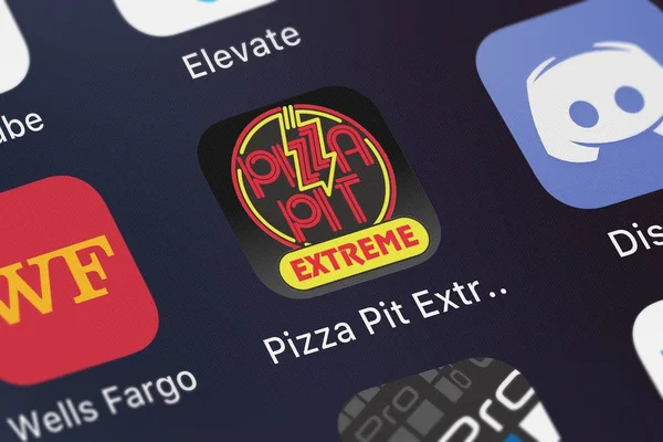 London Wielka Brytania Października 2018 Ikona Aplikacji Mobilnej Pizza Pit — Zdjęcie stockowe