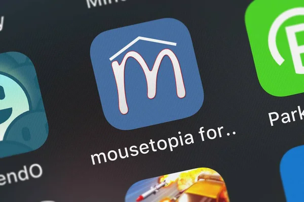 Londres Reino Unido Outubro 2018 Close Popular App Mousetopia App316 — Fotografia de Stock