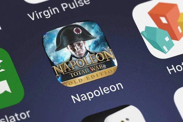 Londýn Velká Británie Října 2018 Ikonu Mobilní Aplikace Napoleon Total — Stock fotografie