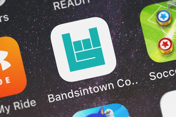 London Wielka Brytania Października 2018 Zrzut Ekranu Aplikacji Mobilnej Bandsintown — Zdjęcie stockowe
