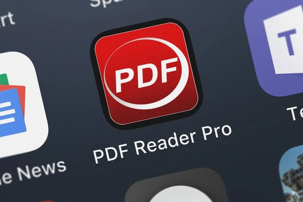 Лондон Великобритания Октября 2018 Года Крупный План Pdf Reader Pro — стоковое фото