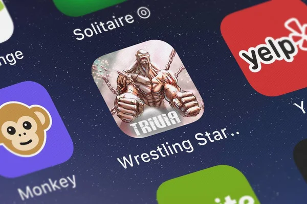 Londra Regno Unito Ottobre 2018 Icona Dell App Mobile Wrestling — Foto Stock
