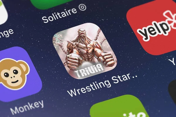 London United Kingdom October 2018 Icon Mobile App Wrestling Star — Stock Photo, Image