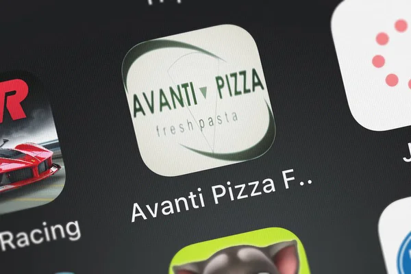 London United Kingdom October 2018 Screenshot Avanti Pizza Fresh Pasta — Stock Photo, Image