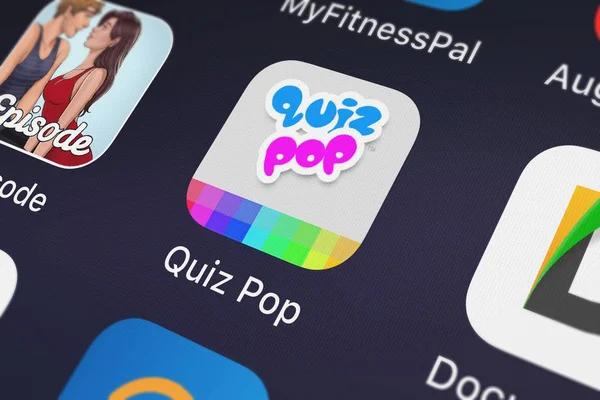 London Verenigd Koninkrijk Oktober 2018 Screenshot Van Pop Quiz Mobiele — Stockfoto
