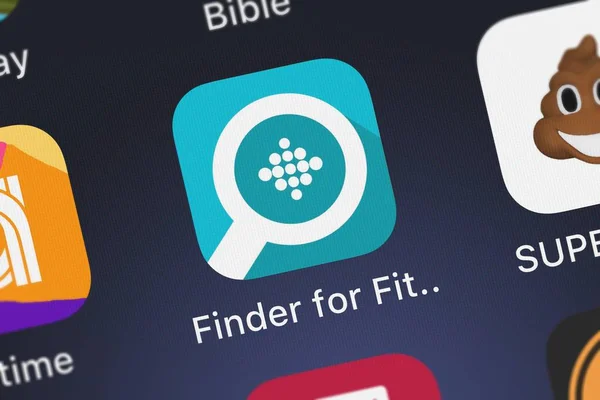 Fitbit Lite モバイル アプリ Iphone Deucks Pty Ltd のアイコンからのファインダーのロンドン イギリス — ストック写真