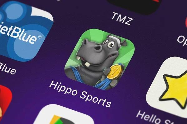London Vereinigtes Königreich Oktober 2018 Nahaufnahme Der Beliebten App Hipposport — Stockfoto