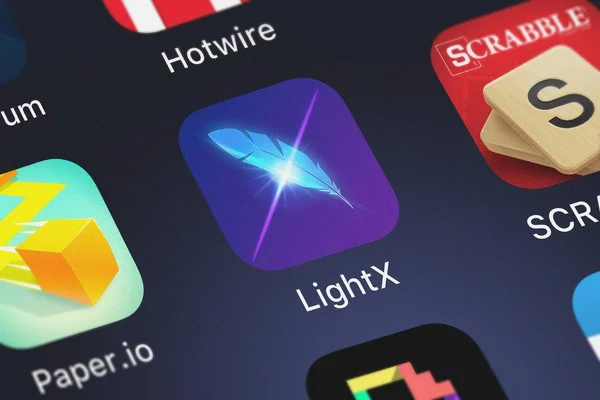Londýn Velká Británie Října 2018 Screenshot Mobilní Aplikace Lightx Andor — Stock fotografie